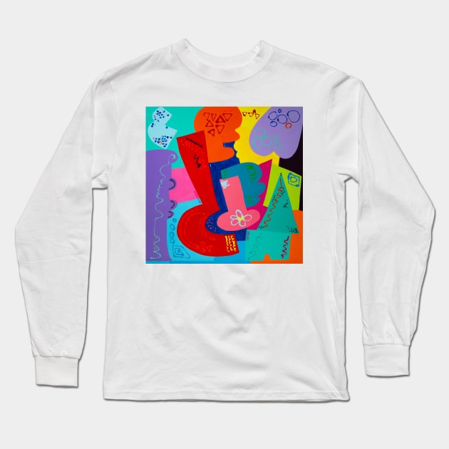 Colors in Any Shape or Form - My Original Art Long Sleeve T-Shirt by MikeMargolisArt